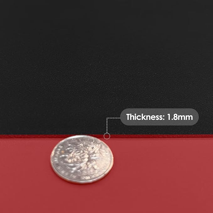 Leather Table Cover,1.8mm Thick,12x90 Inch Desk Cover,Dresser Cover Top,Dresser Protector Top,Dresser Cover,End Table Cover.(Black+Wine Red,12x90)