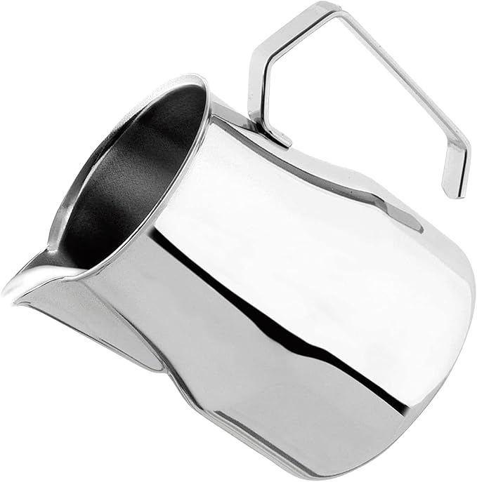 VIA CREMA Stainless Steel Milk Frother Jug for Coffee Machine Milk Frothing Pitcher 1 Liter 1000 ml