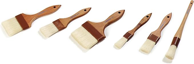 SPARTA Chef Series Basting Brush, Flat Boar Bristle Pastry Brush for Cooking and Baking, 3" Wide, 12 Count