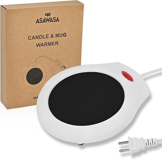ASAWASA Coffee Mug Warmer, Candle Warmers for Large Jar, Safely Releases Scents Without a Flame, Enjoy Your Warm Coffee Tea and Milk, Gifts for Festival Birthday Men Women Mom Dad.