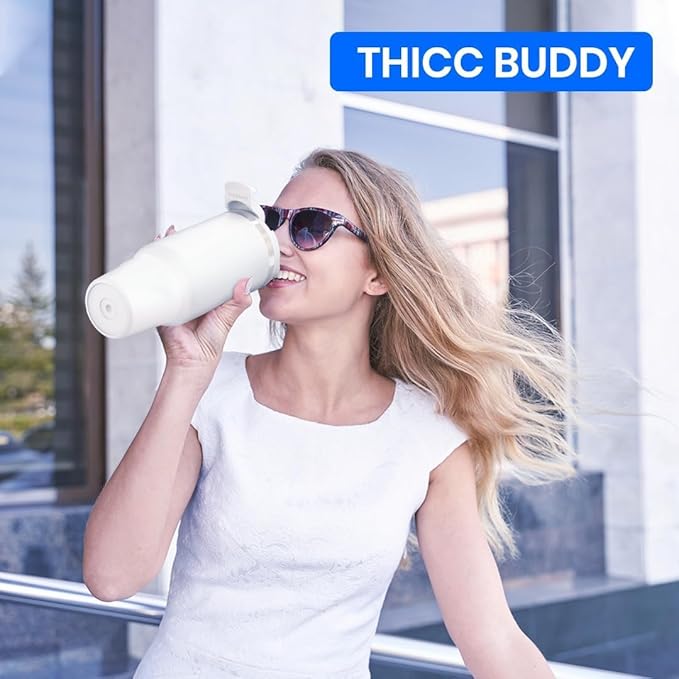 Frost Buddy Thicc Buddy - 16 oz Stainless Steel Vacuum Insulated Tumbler with Lid and Straw for Water - Travel Mug Cupholder Friendly - Gifts for Women Men Him Her (Rocky Top)
