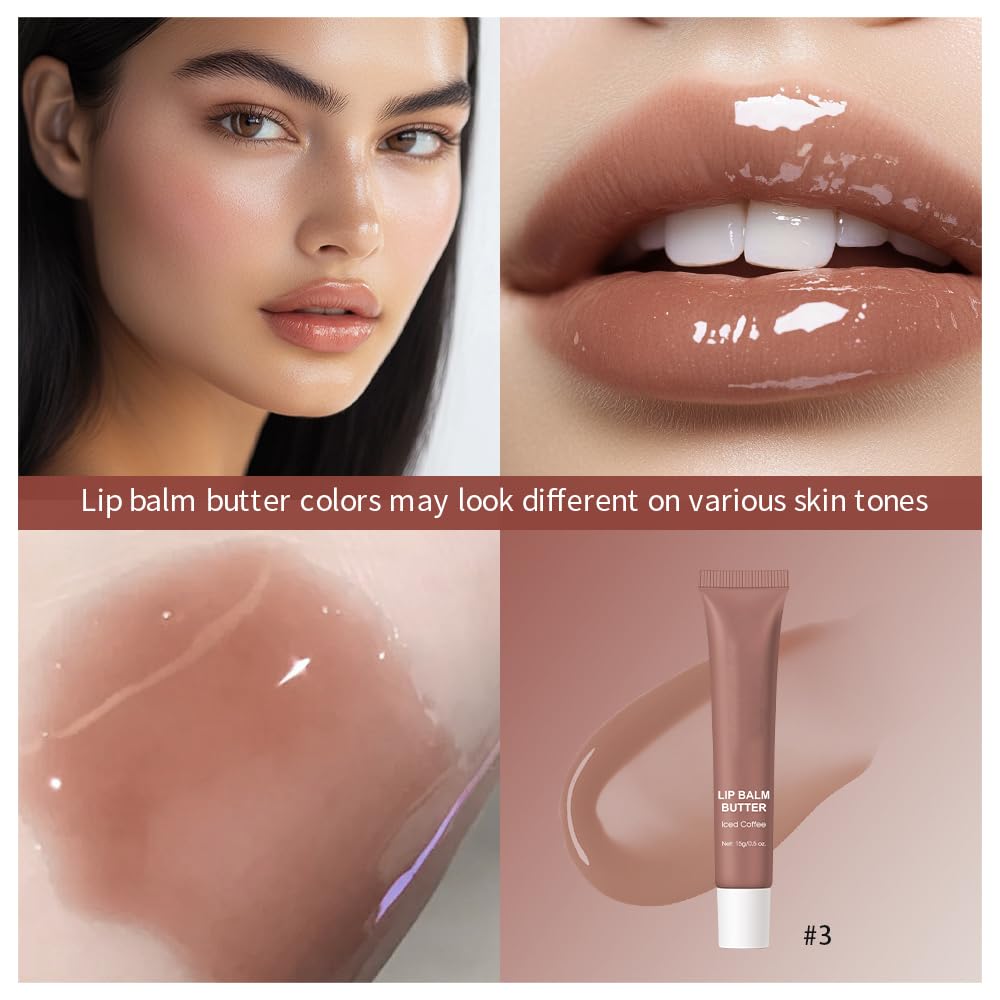 Summer Butter Lip Balm, Moisturizing Hydrating Natural Lip Care, Rich in Nutrients for Soft Smooth Lips (Vanilla)