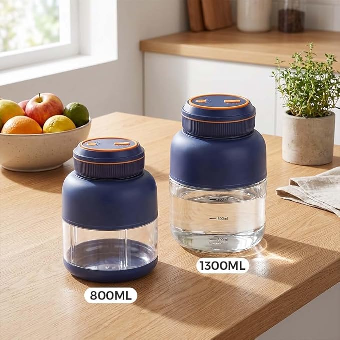 Portable Wireless Juicer Cup, 44oz Personal Blender for Shakes and Smoothies, USB-C Rechargeable Cordless Travel Blender with Leakproof Drinking Lid, BPA-Free Cup for Gym Office Outdoor (White-45 Oz)