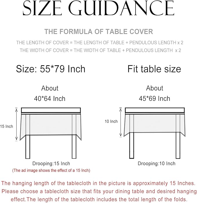 patdrea Designer Vintage Linen Rectangle Tablecloth,Leaves Breathable Pattern Floral Table Cloth,Decoration Table Cover for Kitchen Dining,Christmas,Tea Party,Thanksgiving,55"x79"-Cecilia a
