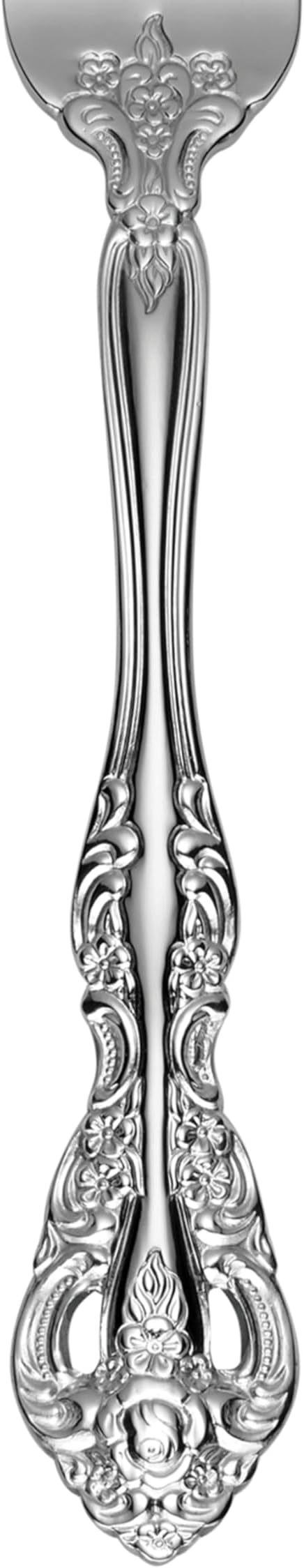 Oneida Silverware Set, Michelangelo Fine Flatware 4-Piece Salad Forks Set, Service For 4, 18/10 Stainless Steel, Mirror Finish, Dishwasher Safe, Home And Kitchen Utensils (Silver, 4 Piece)