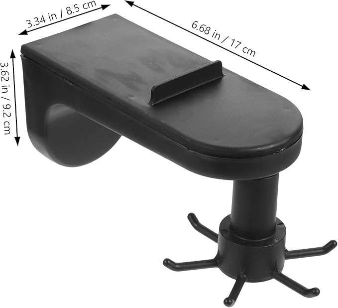 2pcs Wall Mounted Kitchen Utensil Hooks Multi-Functional 6-Claw Rotating Adhesive Hanger Black for Hanging Cooking Tools Under Cabinet Storage