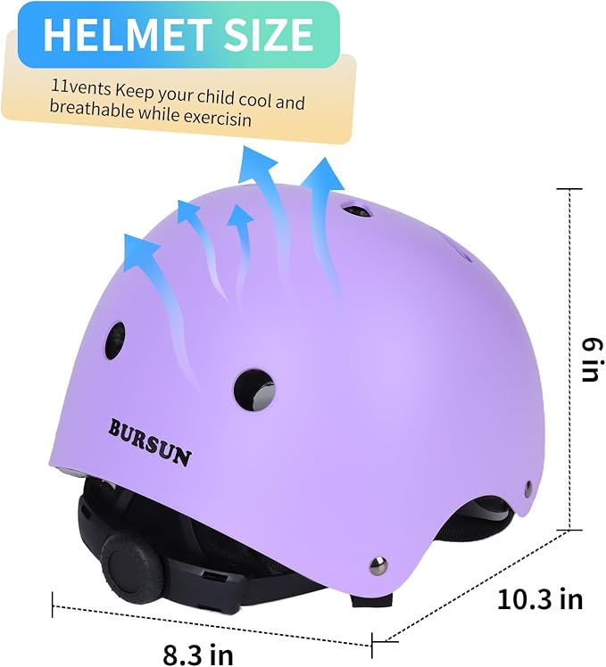Kids Bike Helmet Adjustable Toddler Bike Helmets for Kids 2-5-8/8-14 Years with Knee Elbow Wrist Pads for GirlsBoys Youth Skateboard Bicycle Helmet for Scooter Roller Skating Balance Bike