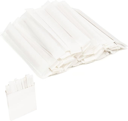 ANTETOK Wooden Coffee Stirrers - Coffee Stir Sticks 5.5 Inch,100pcs Individually Wrapped Disposable Swizzle Sticks,Swizzle Drink Sticks for Coffee,Tea,Cocktail and Hot Chocolate