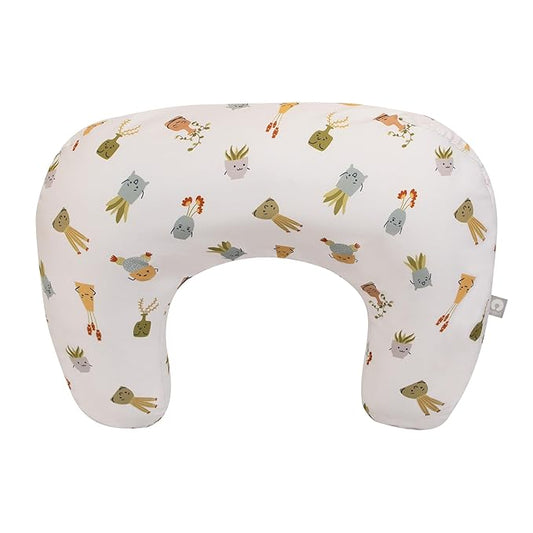 Boppy Nursing Pillow, Tan Happy Houseplants, Larger, More Supportive Pillow for Breastfeeding and Bottle Feeding; Firmer Fill, Higher Lift, Larger Area Than Original Nursing Pillow; JPMA Certified