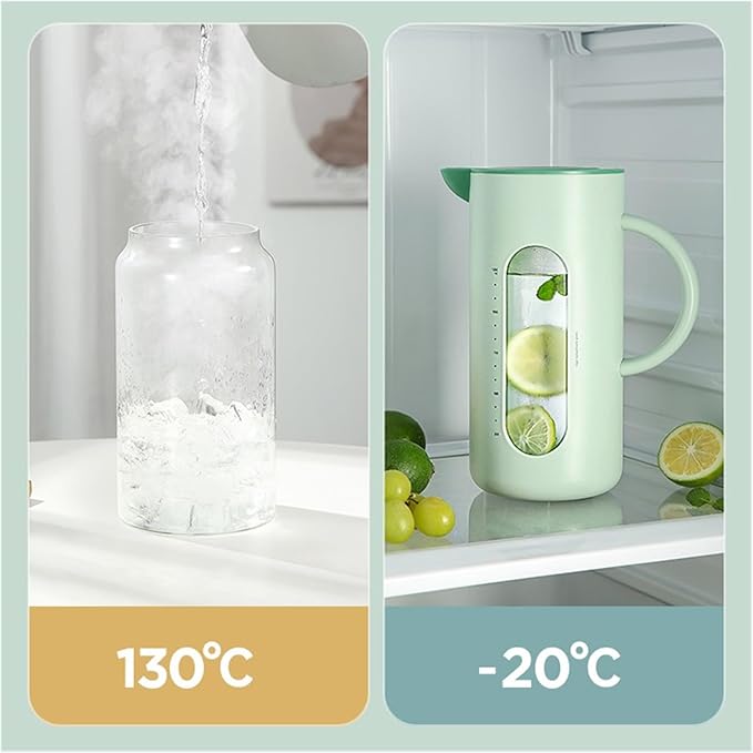 GRFIT Pitcher Cold Kettle for Home, High Temperature Resistant, Cold Kettle Set, Glass Kettle, Cold Bubble Pot Water Jug (Color : Purple)