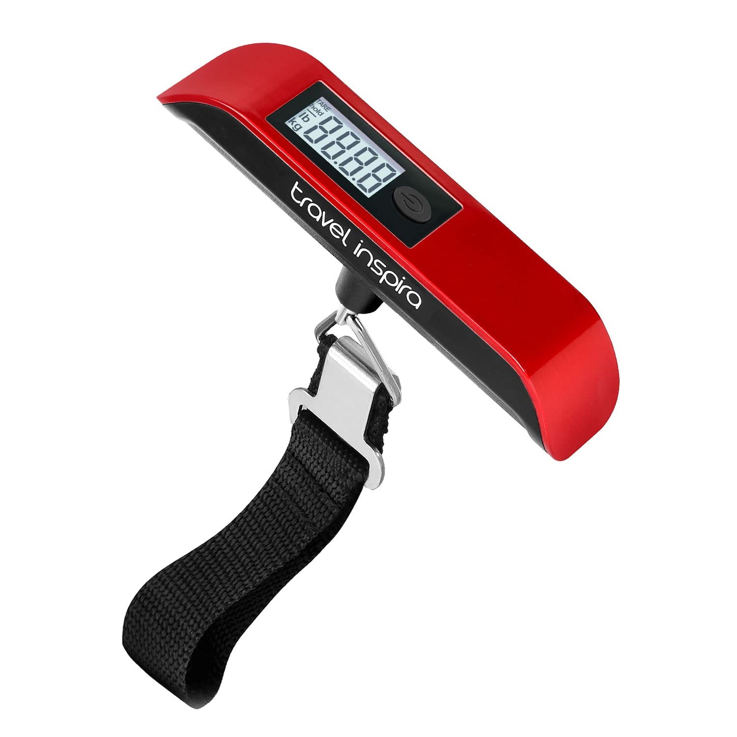 travel inspira Luggage Scale, Portable Digital Hanging Baggage Scale for Travel, Suitcase Weight Scale with Rubber Paint, 110 Pounds, Battery Included