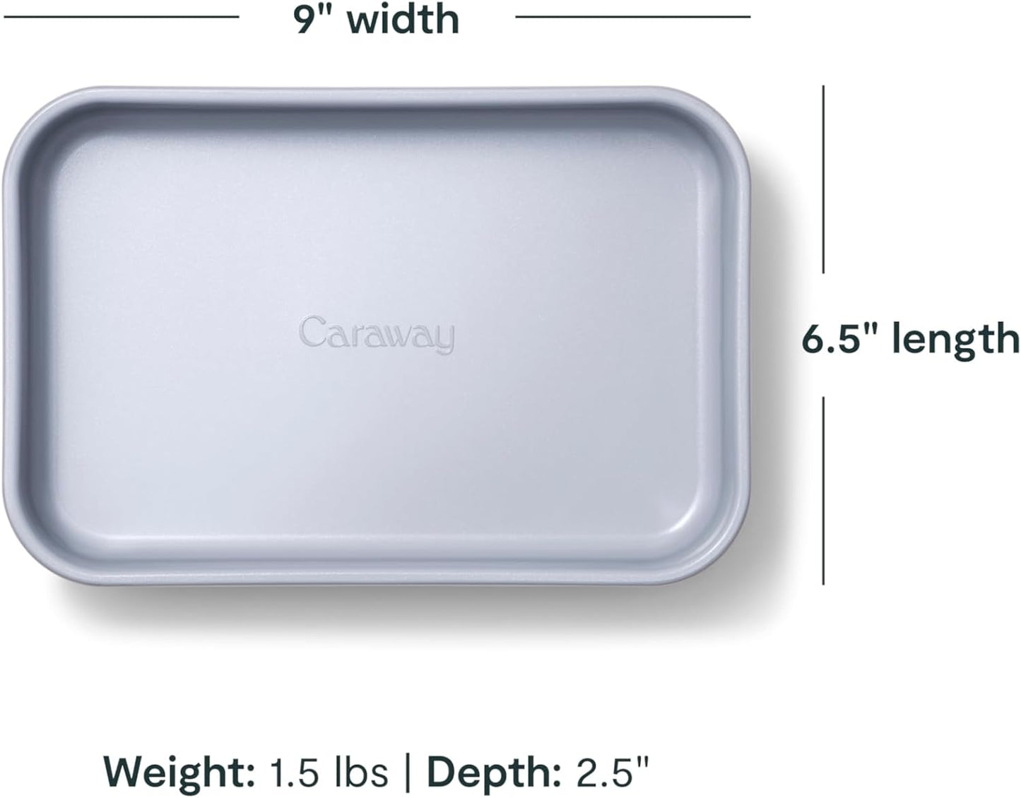 Caraway Nonstick 9” x 6.5” Small Rectangle Baking Pan – Non-Toxic, PTFE & PFOA Free – Aluminized Steel Core – Deep Ceramic Baking Pan for Casseroles, Lasagna & More - Perracotta