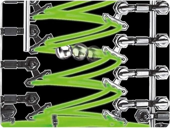 1155pcs Level 3–8 Marble Roller Coaster Kit, 820+ PCS Glow-in-The-Dark Marble Run with Steel Balls – Luminous Rail Maze Building Toys, STEM Construction Set for Ages 14+ & Adults
