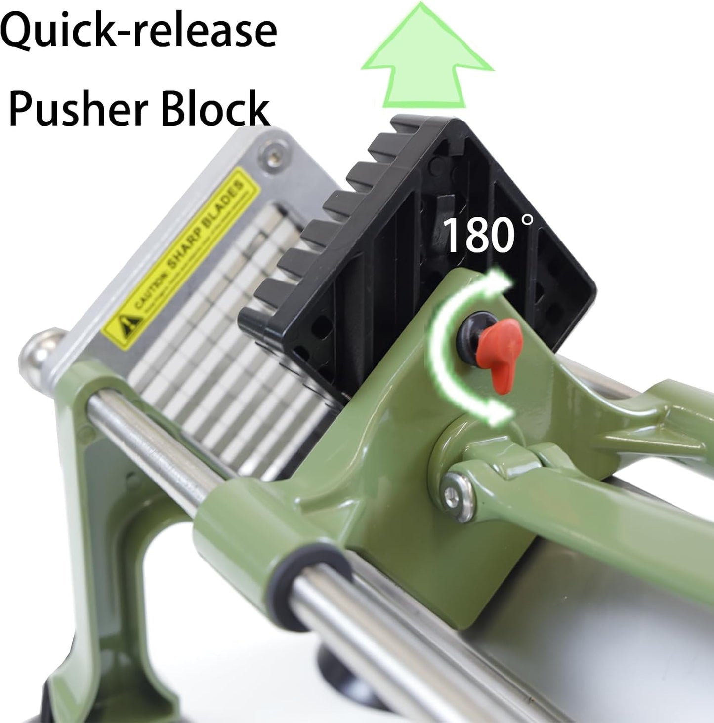 Commercial French Fry Cutter Stainless Steel.Potato Cutter for French Fries with 3/8 and 1/2Inch Blade, Commercial French Fry Cutter Manual Potatoes Cutting Machine with Suction Feet.