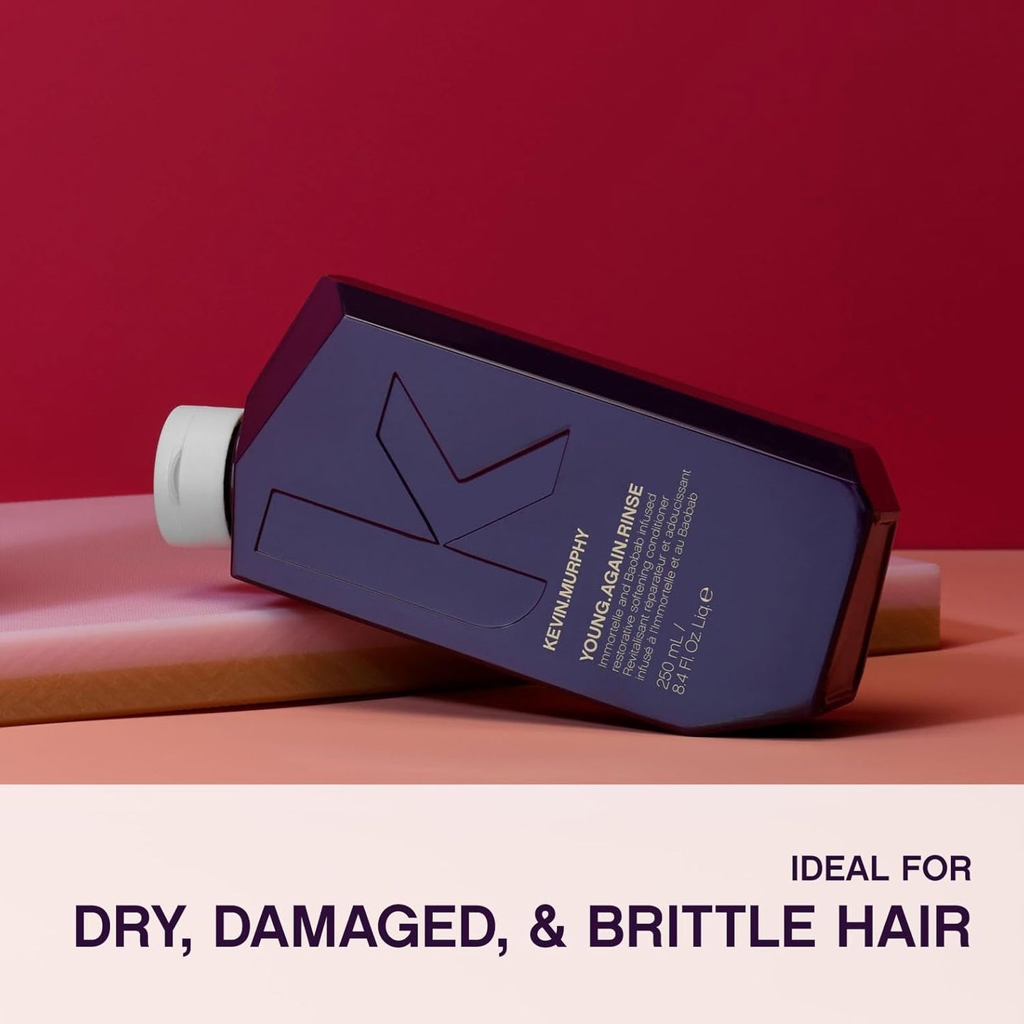 KEVIN.MURPHY YOUNG.AGAIN.RINSE - Moisturising Anti-Ageing Conditioner - For Ageing, Dry, Damaged & Brittle Hair - Hair Repair - With Amino Acids - Sulphate & Paraben Free - 250 mL / 8.4 fl oz