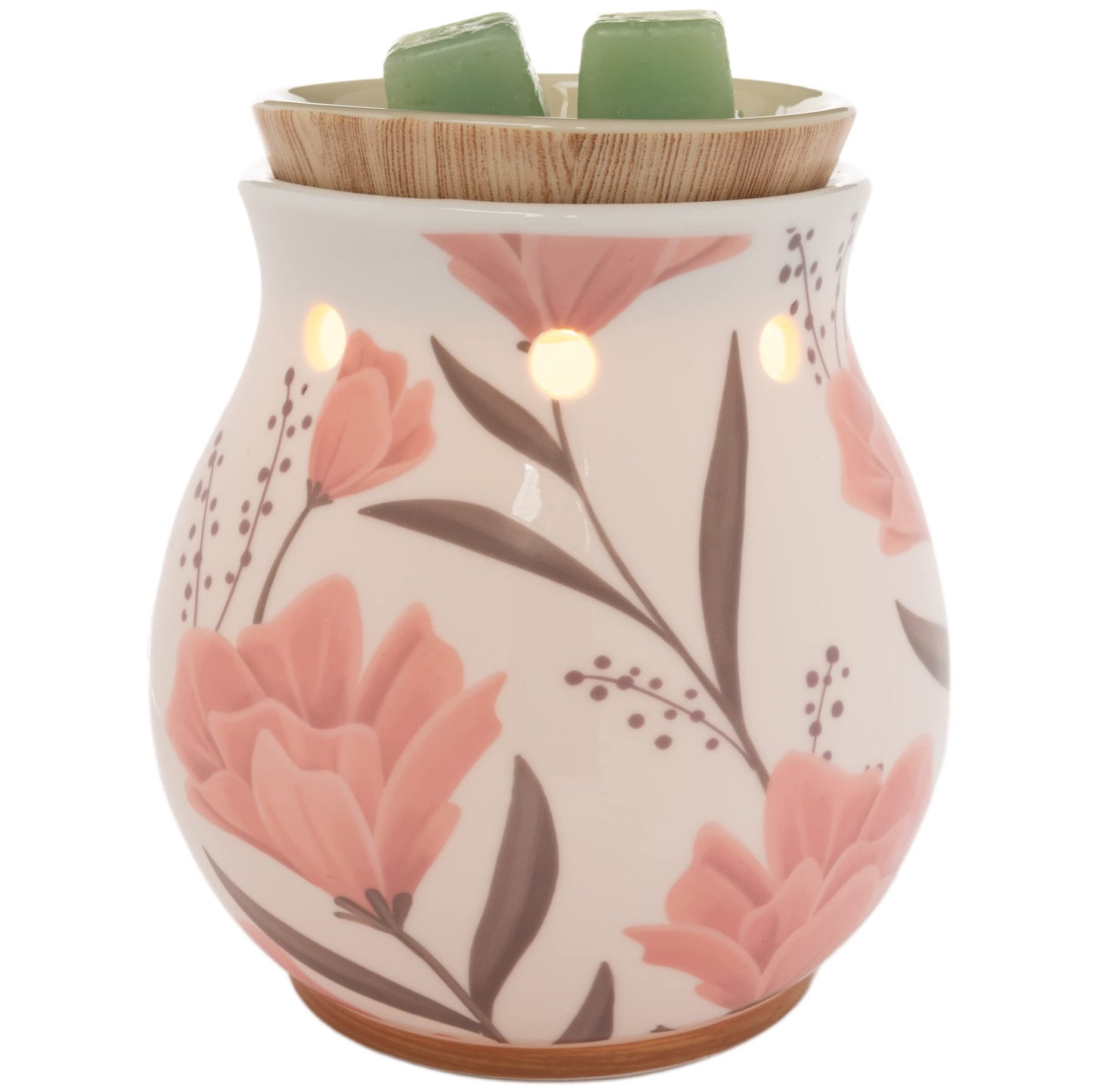 Scentsationals Wax Melt Warmer, Wax Warmer for Scented Wax Melts - Spring Collection Shea Warmer - Candle Wax Melter for Fragrance Cubes and Tarts