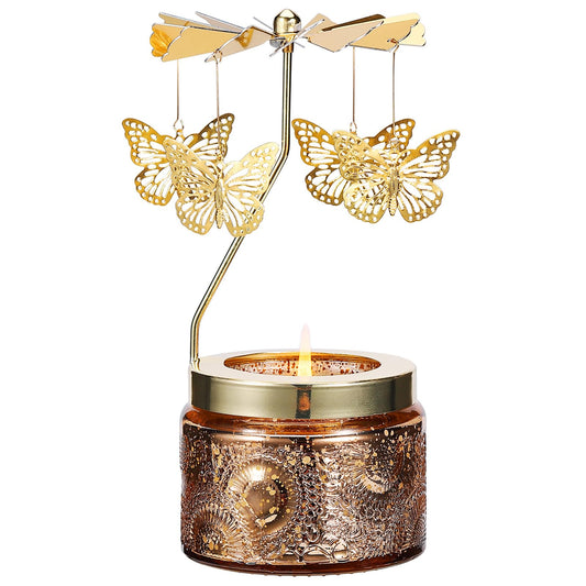 Butterfly Gifts for Women, Birthday Gifts for Mom Daughter Sister Wife, Unique Gift for Friend Women Rotatable Scented Candles Gift for Anniversary Christmas Mothers Day