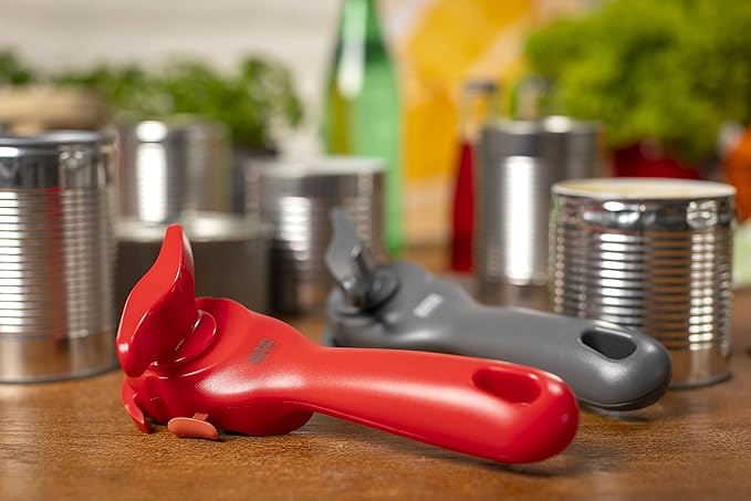 Kuhn Rikon Auto Safety LidLifter/Can Opener with Ring Pull, 8 x 2.5 x 2.75 inches, Black