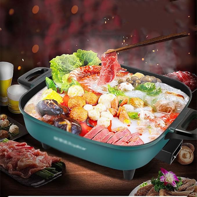 Electric Cooking Pot Multifunctional Electric Hot Pot Intelligent Electric Heating Pot Electric Wok(D)