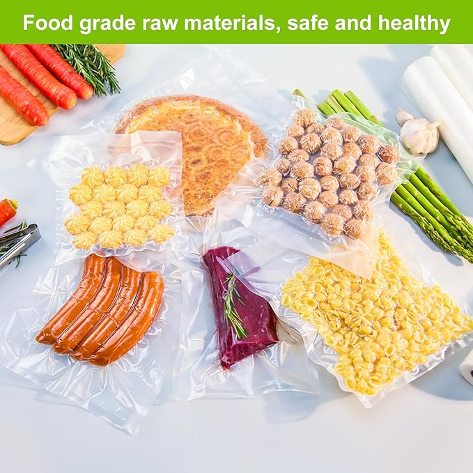 MAGIC SEAL Vacuum Sealer Bags, 3 Rolls 10’’ × 16.4’ Textured Vac Seal Bags for Food Storage or Sous Vide, BPA Free, Commercial Grade - NOT Work with MAGIC SEAL MS175 Vac Sealers