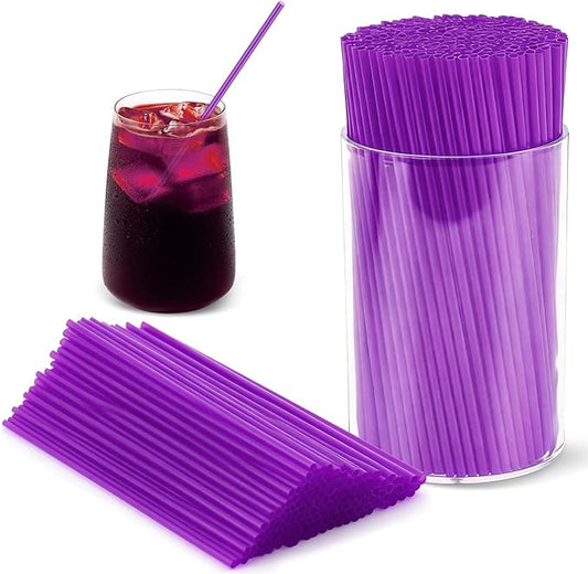 600 Pcs Purple Coffee Stirrers Stir Sticks Set - Acrylic Stir Stick Holder Cocktail Straws Bar Straws Drink Stirrers for Coffee Juice Whiskey Home Kitchen Party Supplies