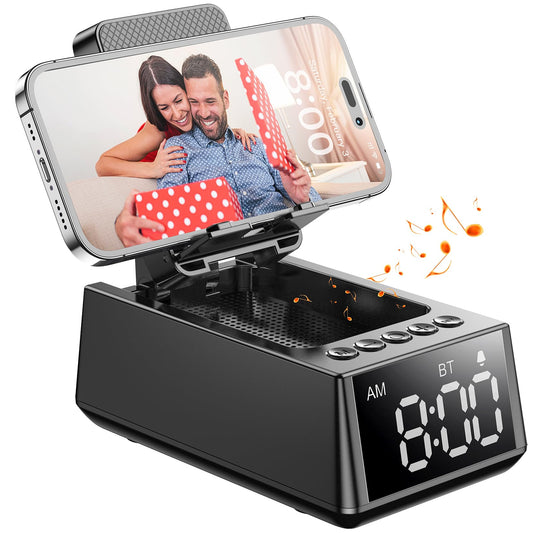 CHIFENCHY Birthday Gifts for Men Women, Cell Phone Stand Bluetooth Wireless Speaker with Anti-Slip Base, HD Sound, Stocking Stuffer Cool Gadget, Anniversary Idea Gift for Him Her Husband Wife Dad Mom