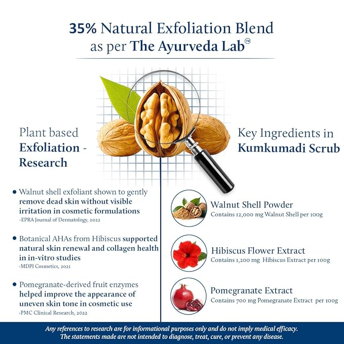 Blue Nectar Saffron Face Scrub for Glowing Skin by Exfoliating Face Scrub | Gentle Ayurvedic Kumkumadi Oil Tan Remover for Refreshing Sun-exposed Skin (16 Herbs, 1.7 Oz)