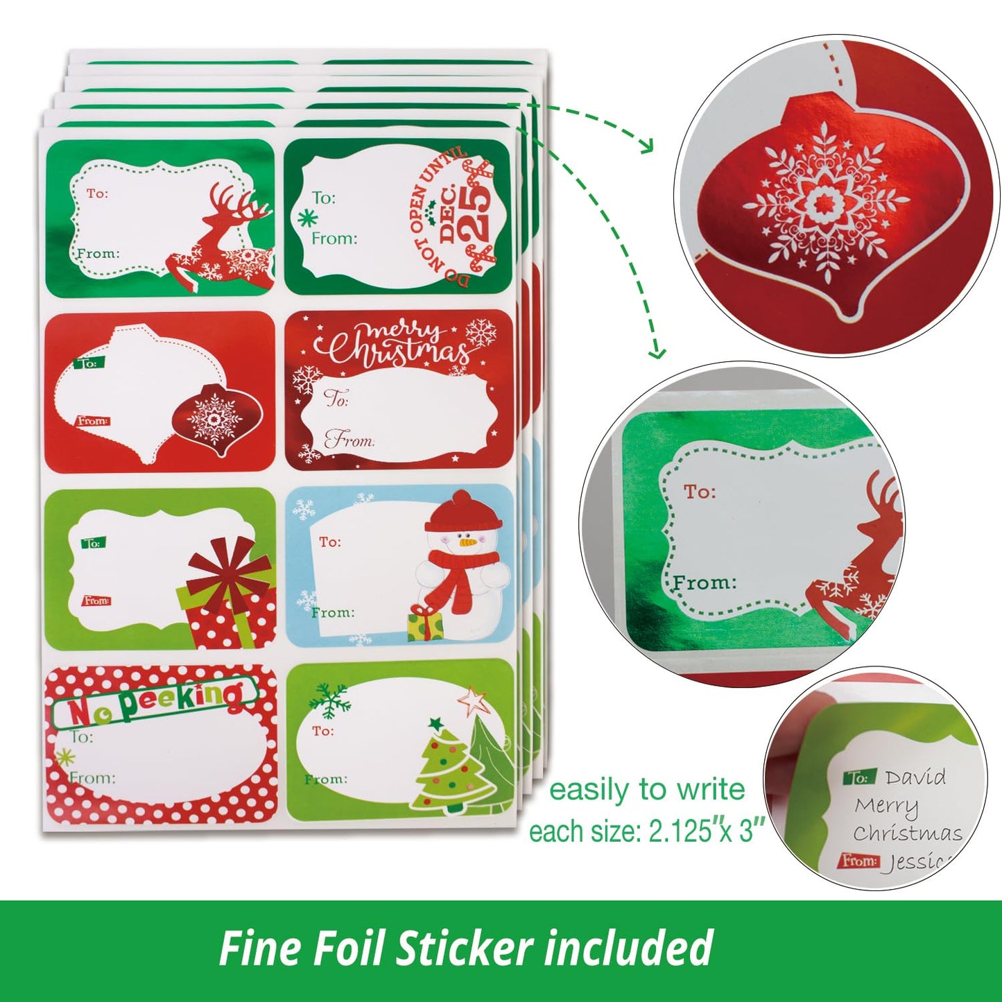 12 Extra Large Christmas Gift Wrap Boxes Bulk with Lids, 12 Tissue paper and 80 Foil Christmas gift Stickers for Wrapping Oversized Clothes (Robes, Sweater, Coat, Shirts) and Xmas Holiday Present