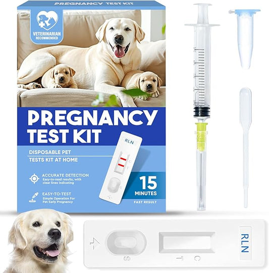 Dog Pregnancy Test Kit at Home, Accurate and Convenient Dog Pregnancy Test,15 Minute Results Pregnancy Test Strips for Dog & Cat
