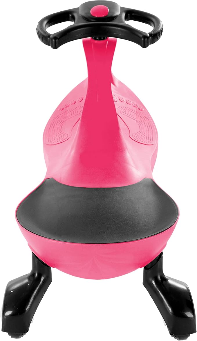 Wiggle Car Ride On Toy - No Batteries, Gears or Pedals - Twist, Swivel, Go - Outdoor Ride Ons for Kids 3 Years and Up by Lil' Rider (Hot Pink)