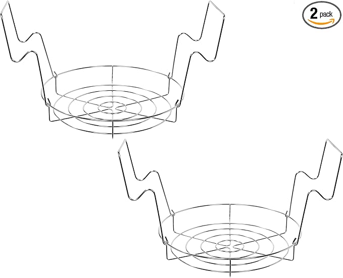 Concord 12" Stainless Steel Canning Rack. Holds 8 Pint or 7 Quart Jars. No Rust, Extra Stability. FITS IN POT WITH AT LEAST 12.5" WIDTH. BULK PACKS (2 Pack)