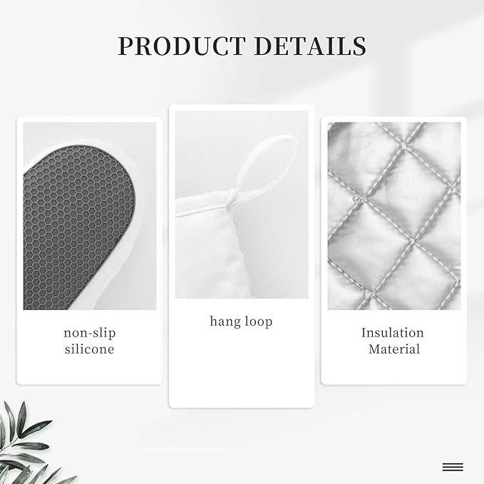 Pretty Sunflower Stylish Oven Mitts and Pot Holders Sets of 4, Heat Resistant Silicone Oven Mittens and Potholders Gloves Hot Pads for Kitchen Cooking Baking Grilling BBQ Chef