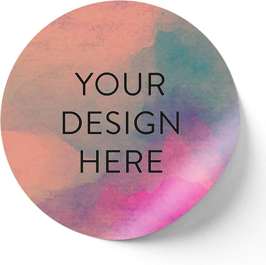 100 Custom Vinyl Stickers - Upload Your own Image, Text, Design, Logo - Personalized Logo Labels for Handmade, Packaging, Bottle, Jars, Candle, Brand Stickers (Rose, 1.5x1.5)