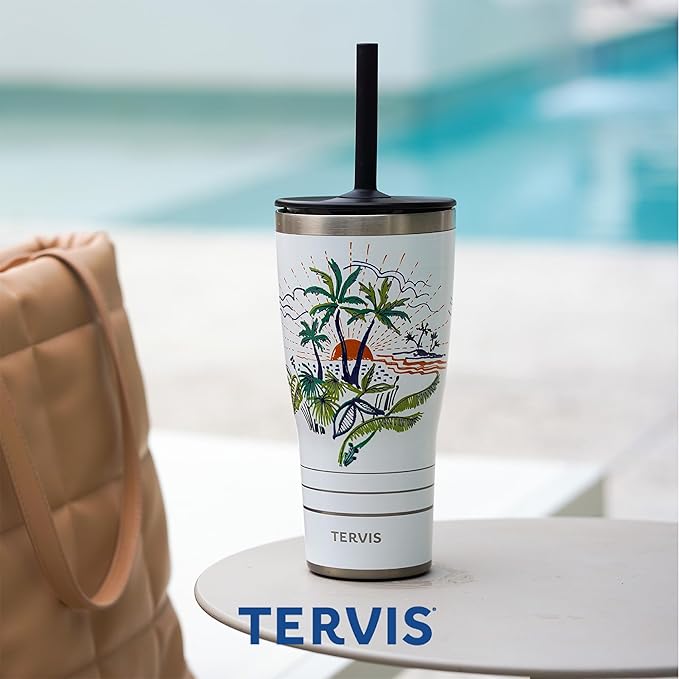 Tervis Traveler UCF Knights - Night Game Triple Walled Insulated Tumbler Travel Cup Keeps Drinks Cold & Hot, 30oz Straw Lid, Stainless Steel