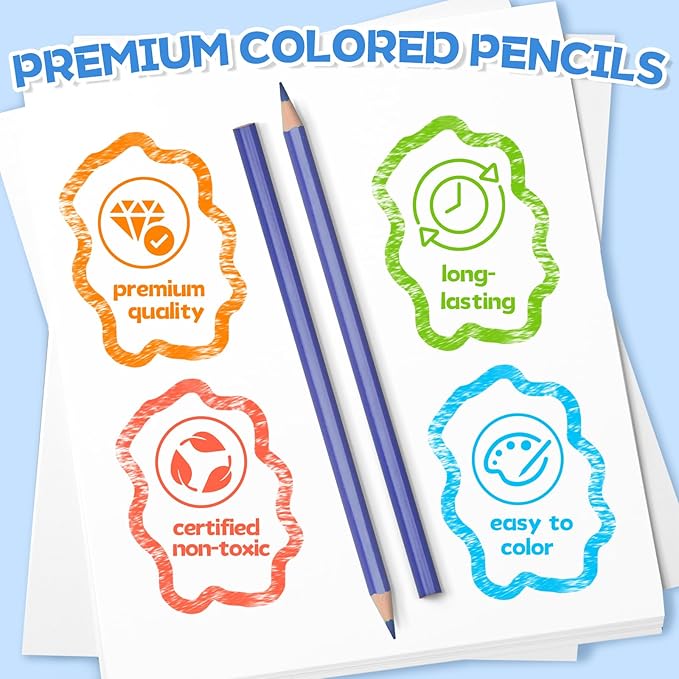 360 Count Colored Pencils Bulk for Classrrom, Color Pencils for Kids in 12 Vibrant Colors, Pre-sharpened Coloring Pencils Set Plus 30 Sharpeners, Bulk Pack Colored Pencils for Back to School Supplies