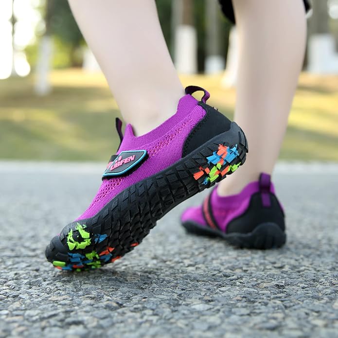 UBFEN Water Shoes for Kids Boys Girls Aqua Socks Barefoot Beach Sports Swim Pool Quick Dry Lightweight Toddler Little Big Kid