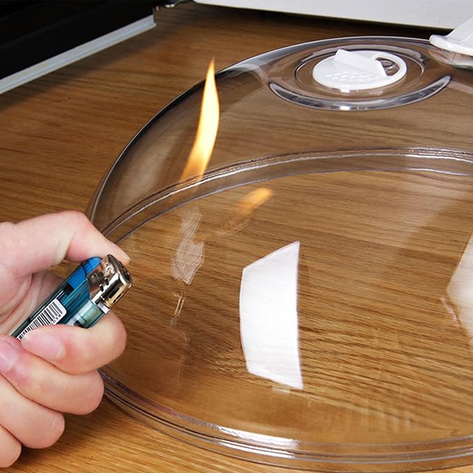 AYNEFY Microwave Splatter Guard with Handle, Plastic Food Cover Lid for Kitchen, Heat, Easy (Mini Type)