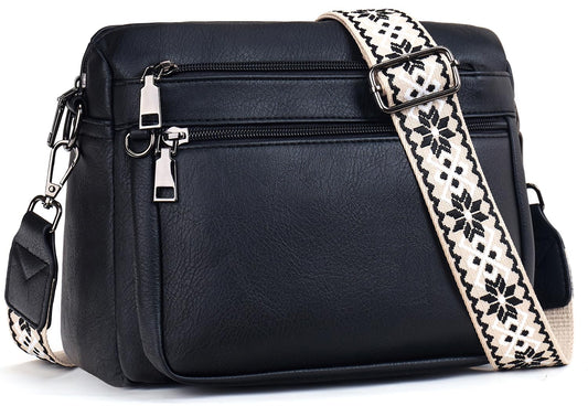 ATERITSSI Crossbody Purses for Women Trendy,Vegan Leather Crossbody Bags,Cell Phone Camera Shoulder Handbags with Card Slots