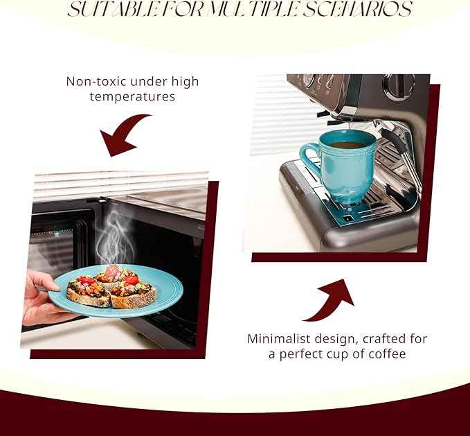Pearl Dots Stoneware Dinnerware Set (20pc Set, Turquoise)