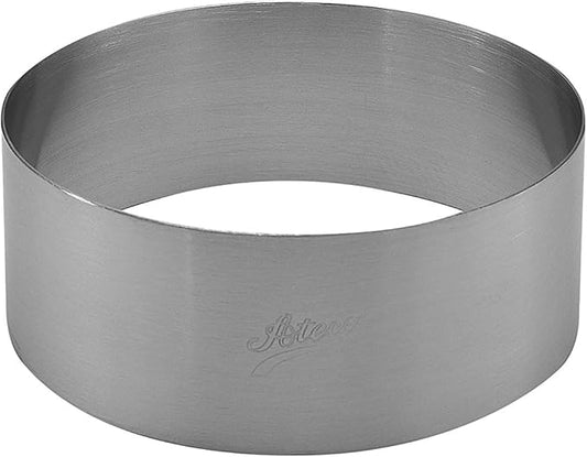 Ateco Round Cake Ring Dessert Mold, 1.75" High x 4.75" Diameter, Stainless Steel