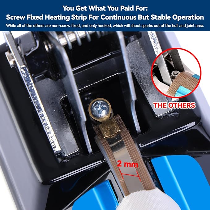 Sealer Pro, 8-inch Impulse Heat Sealer, 2-mm Sealing Width Super Heavy Duty Bag Sealing Machine with Extra 2 Replacements,Black
