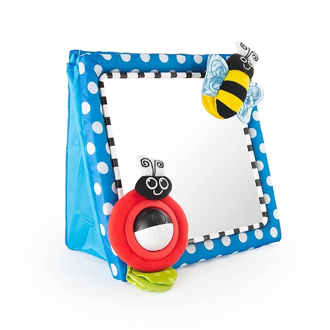 Sassy Tummy Time Floor Mirror, Developmental Baby Toy, Newborn Essential, Great Shower Gift, 0+ months
