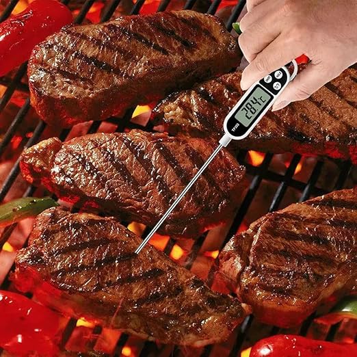 1pc Candy Thermometer Digital Instant Read for Meat Kitchen Cooking Food Oil Deep Fry BBQ Grill Smoker (1, 9.4in)