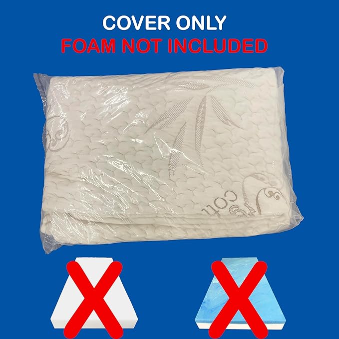 FoamRush 6" Bunk (32" x 75") Soft, Fitted, Zippered Mattress Cover Replacement, Premium Cotton, Waterproof, Non Skid Bottom, Mattress Pad Cover, Mattress Not Included