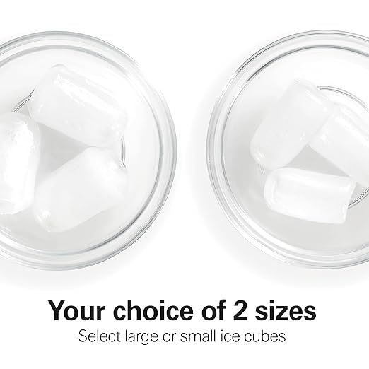 Hamilton Beach Portable Bullet Countertop Ice Maker Machine, Makes 26 Lbs/Day, 9 Cubes Every 6 Minutes, Self-Clean Function, for RV, Office, Kitchen, Dorm, Makes 2 Sizes, Black (86151)