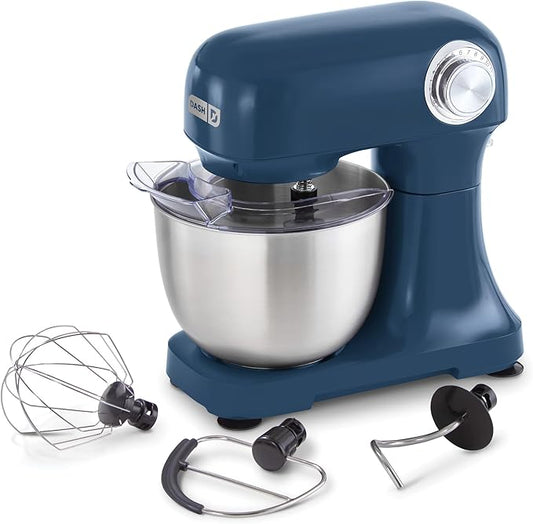 DASH Tilt-Head 3.5qt Stand Mixer 12 Speeds with Paddle, Dough Hook, and Whisk Attaachments - Navy
