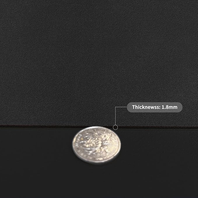 Leather Table Cover,1.8mm Thick,30x42 Inch Table Protector,Table Protector for Dining Room Table,Dining Table Cover.(Black+Black,30x42)