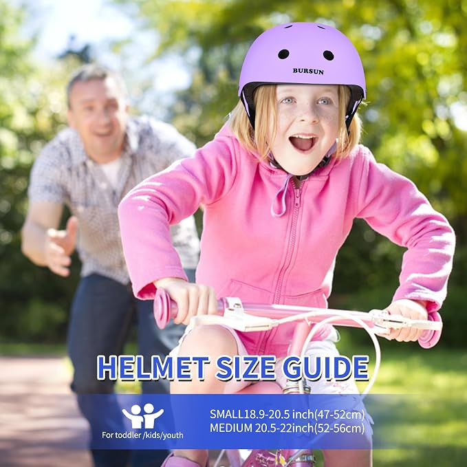 Kids Bike Helmet Adjustable Toddler Bike Helmets for Kids 2-5-8/8-14 Years with Knee Elbow Wrist Pads for GirlsBoys Youth Skateboard Bicycle Helmet for Scooter Roller Skating Balance Bike