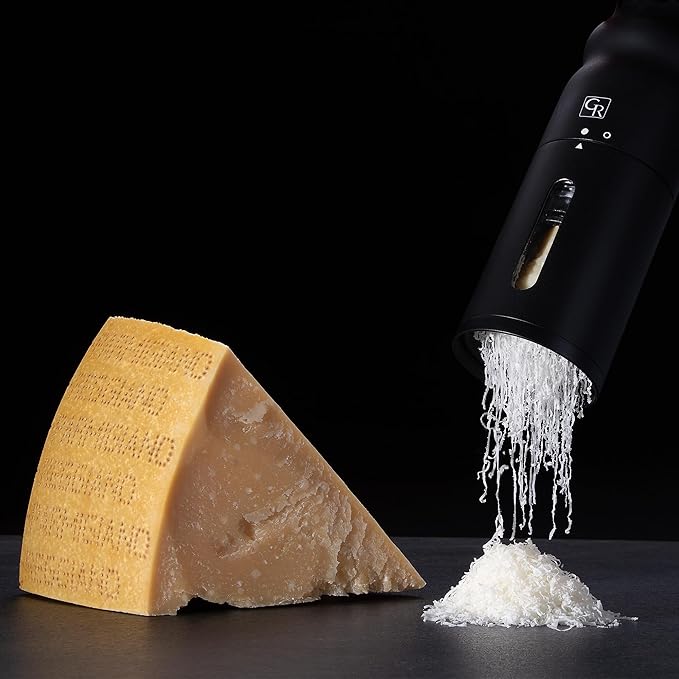 Grater Rain Cheese Grater, Heavy Duty Electrical Cheese Grater for Kitchen with 3 Interchangeable Blades, Dishwasher & Refrigerator Friendly Easy to Use Cheese Shredder
