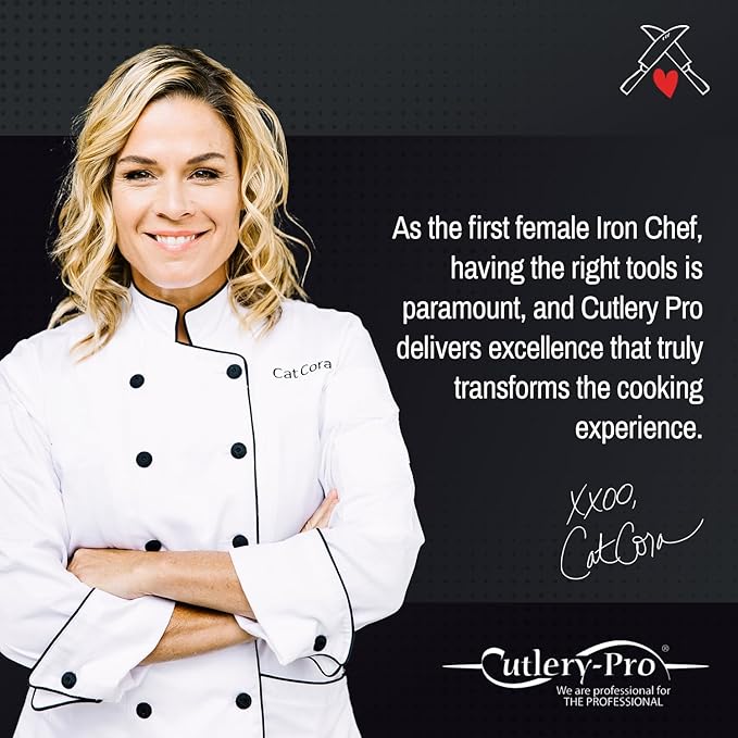 Cutlery-Pro Cat Cora Forged Boning Knife, Professional 6-Inch German Steel Blade For Deboning Poultry, Meat, and Fish, Ergonomic Triple-Rivet Handle, NSF-Certified Kitchen Knife